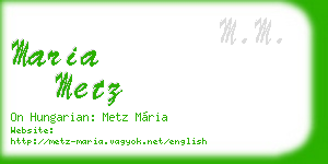 maria metz business card